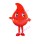 Deluxe Cartoon Red Blood Drop Mascot Costume 