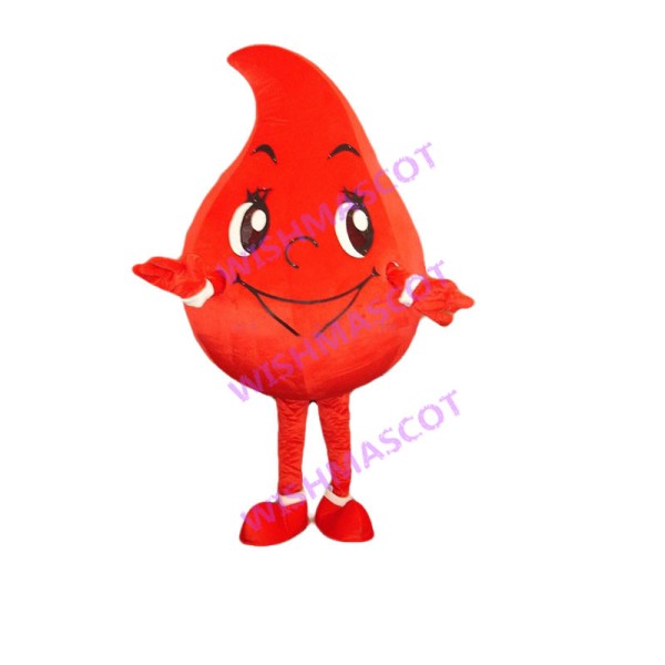Deluxe Cartoon Red Blood Drop Mascot Costume 