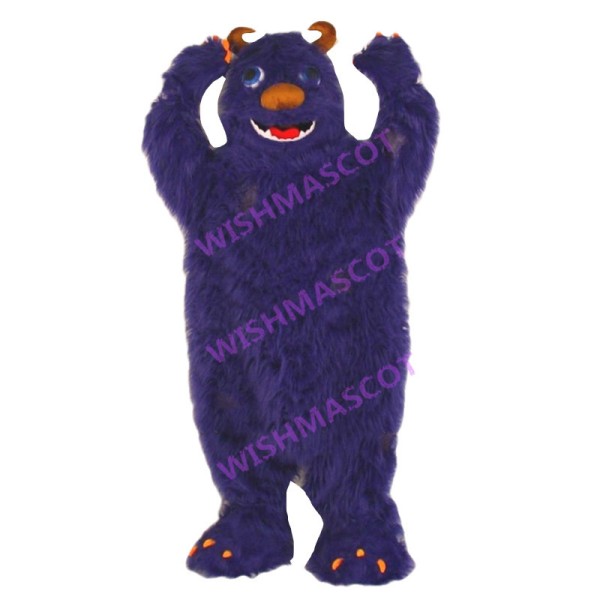 Lovely Purple Fur Monster Mascot Costume 