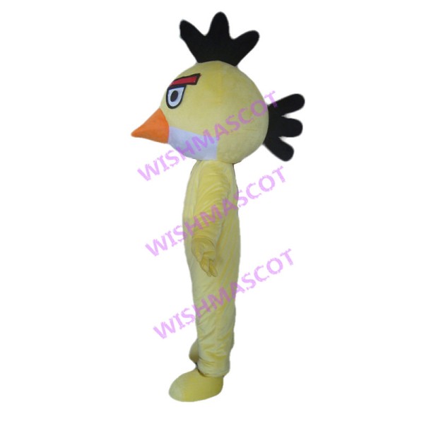 Adult Cartoon Yellow Bird Chuck Mascot Costume 
