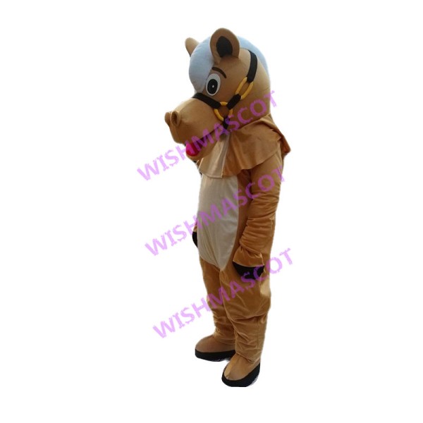 Lovely Light Brown Pony Mascot Costume 