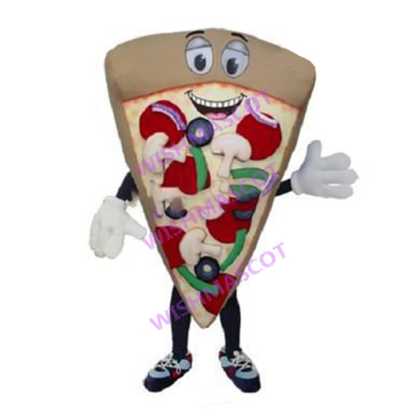 Deluxe Triangle Vegetable Pizza Mascot Adult Costume For Halloween Party