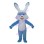 Cute Blue Bunny Mascot Costume 