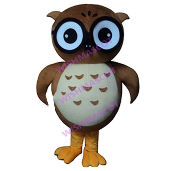 Deluxe Cartoon Brown Owl Mascot Costume 