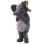 Cute Grey Elephant With Red Bow Hairpin Mascot Adult Costume 