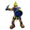 Fierce Blue Spartan Warrior Mascot Costume 