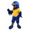 Football Blue Hawk Mascot Costume 