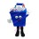 Lightweight Cartoon Blue Bathroom Toilet Cleaning Tidy Storage Box Mascot Adult Costume 