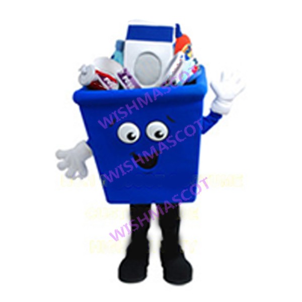 Lightweight Cartoon Blue Bathroom Toilet Cleaning Tidy Storage Box Mascot Adult Costume 