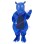 Blue Hippo Mascot Costume 