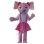 Cute Cartoon Pink Elephant Girl Mascot Costume 