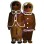 Gingerbread Couple Mascot Costume For Christmas Party