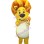 Panic Lion Mother Mascot Costume Carrying Baby