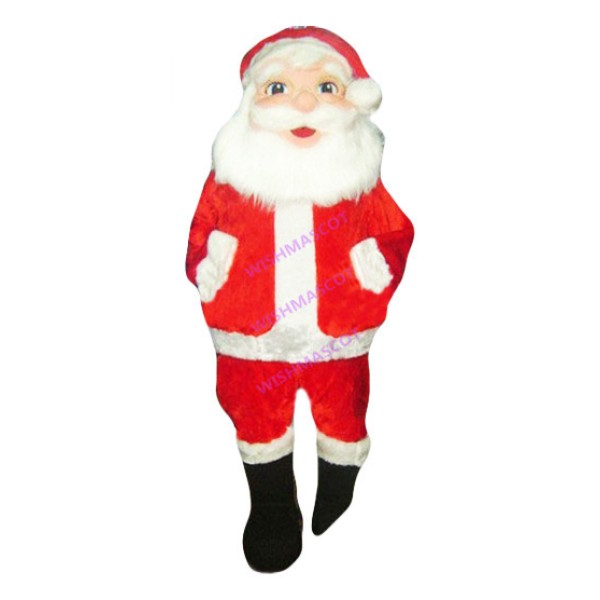 Santa Claus With Thick Beard Mascot Costume