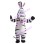 Amusing Standing Zebra Mascot Costume
