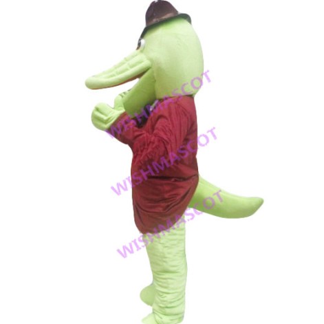 Sociable Gentleman Crocodile Mascot Costume