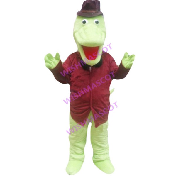 Sociable Gentleman Crocodile Mascot Costume