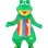 Frog With Colorful Stripes Mascot Costume