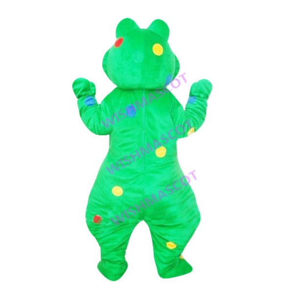 Frog With Colorful Stripes Mascot Costume
