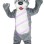 Dazed Gray Old Dog Mascot Costume