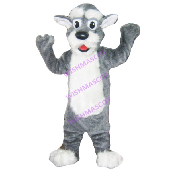 Dazed Gray Old Dog Mascot Costume