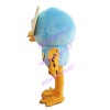 Sky Blue Owl With Love Mascot Costume