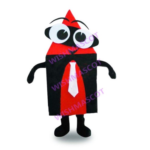 Pencil With White Tie Mascot Costume