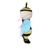 Little Bee Mascot Costume With Blue Wings