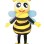 Little Bee With Shiny Eyes Mascot Costume