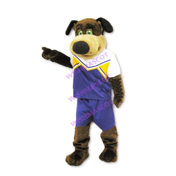 Positive Dog In Jersey Mascot Costume
