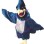 Blue Pointed Bird Mascot Costume Jumping Up And Down