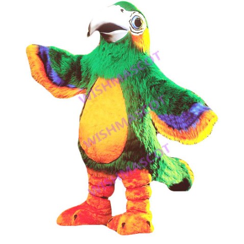 Silver-billed Green Parakeet Mascot Costume