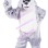 Threatening Gray Lead Wolf Mascot Costume