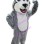 Forceful Blue Eyed Wolf Mascot Costume
