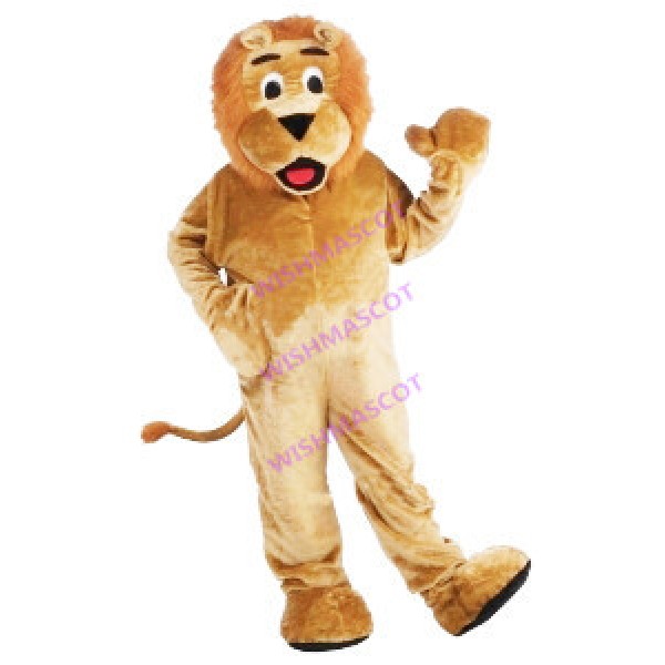 Pompous Youthful Lion Mascot Costume