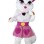 Pursing Beauty White Cat Mascot Costume