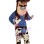 Western Cowboy Mascot Costume Wearing Plaid Shirt