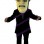 Stitched Zombie In Suit Mascot Costume