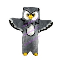 Almost Asleep Gray Owl Mascot Costume