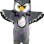 Almost Asleep Gray Owl Mascot Costume