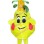 Pear With Green Leaves Mascot Costume