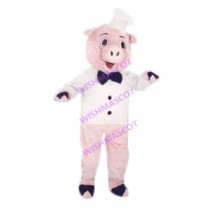 Nervous Novice Pig Chef Mascot Costume