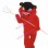 Red Devil Holding Fork Mascot Costume