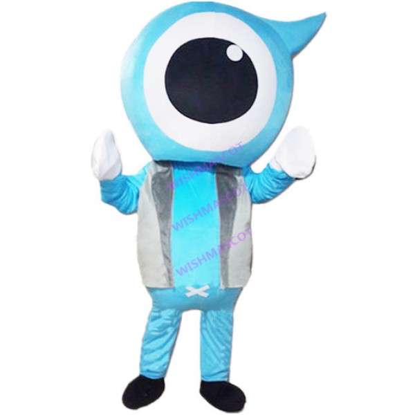 Blue One Eye Doll Mascot Costume