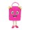 Large Rose Pink Shopping Bag Mascot Costume