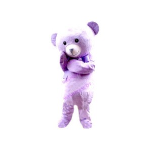 Shy Lavender Bear Mascot Costume