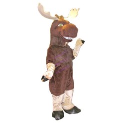 Unrestrained Brown Reindeer Mascot Costume