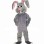 Unconcerned Gray Rabbit Mascot Costume