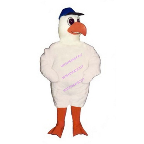 Leisurely Big White Bird Mascot Costume