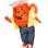 Orange Ceramic Tea Cup Mascot Costume